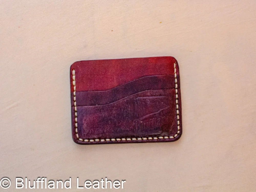 Handmade Leather Card Wallet Light Brown, 5 Card Minimalist Front Pocket Wallet, Hand Stitched, Groomsmen Gift for Him