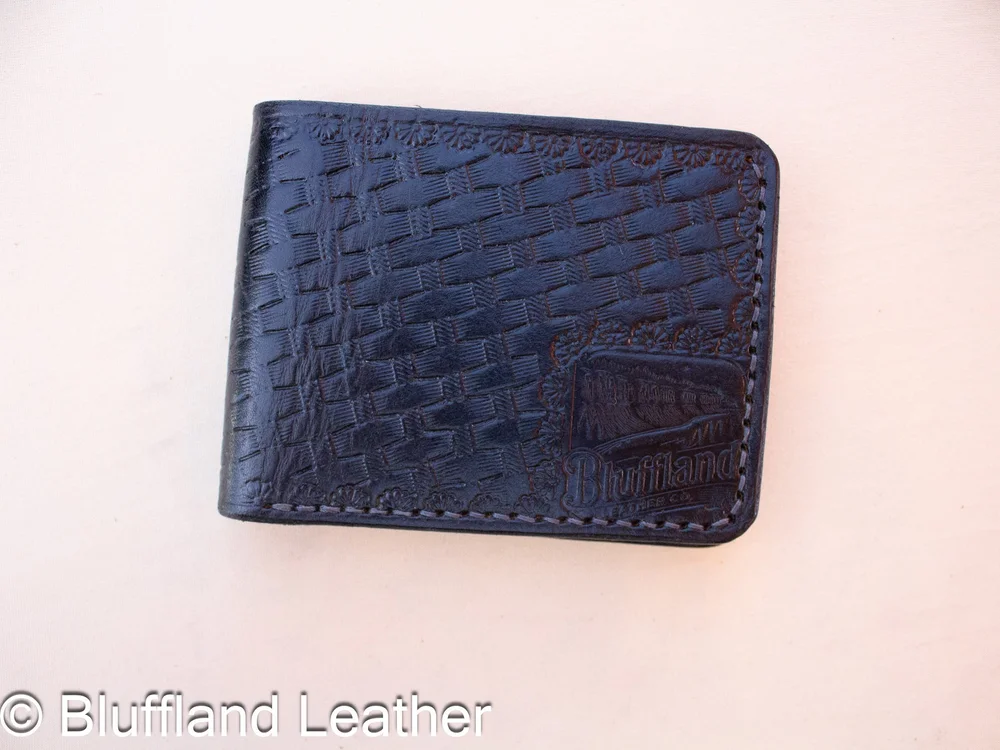Handmade Leather Bifold Wallet Black, Mens Veg Tan Bifold, Hand Stitched, Groomsmen Gift for Him