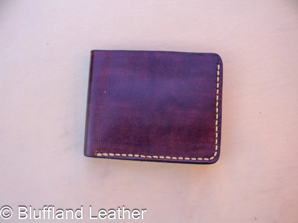 Handmade Leather Bifold Wallet Tan, Mens Veg Tan Bifold, Hand Stitched, Groomsmen Gift for Him BF84