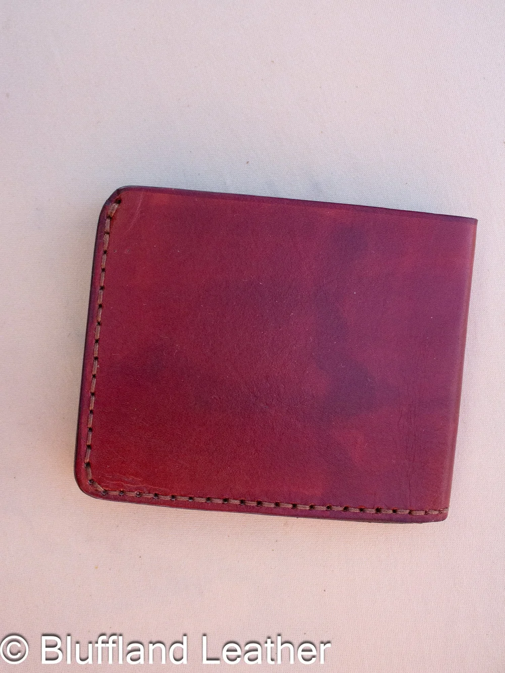Handmade Leather Bifold Wallet Tan, Mens Veg Tan Bifold, Hand Stitched, Groomsmen Gift for Him BF85