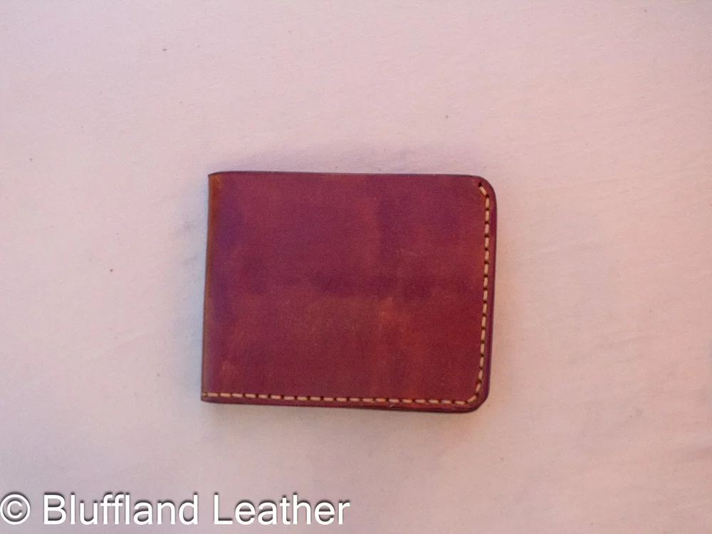 Handmade Leather Bifold Wallet Tan, Mens Veg Tan Bifold, Hand Stitched, Groomsmen Gift for Him BF89