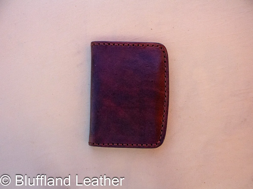 Handmade Leather Card Wallet Dark Brown, 6 Card Minimalist Front Pocket Wallet, Hand Stitched, Groomsmen Gift for Him
