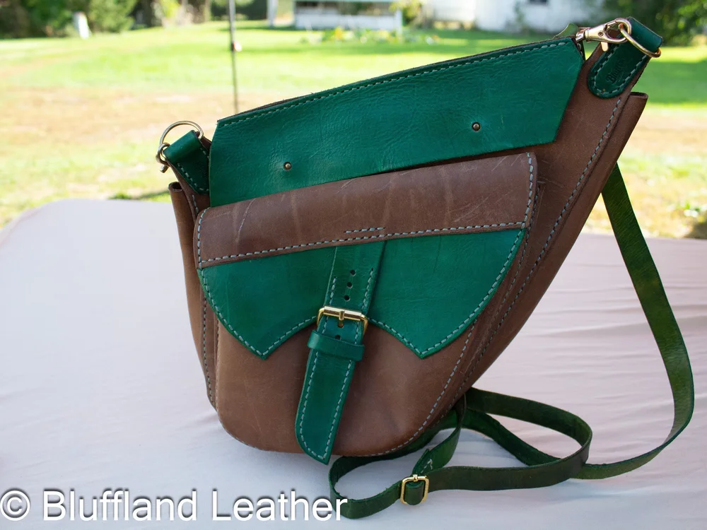 Handmade Leather Dakotah Crossbody Tan, Crossbody Bag, Hand Stitched, Gift for Her