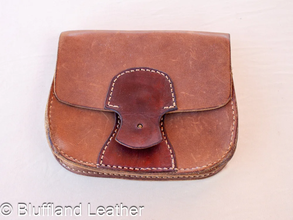 Handmade Leather Belt Bag Tan, Fanny Pack Waist Bag, Hand Stitched, Gift for Her