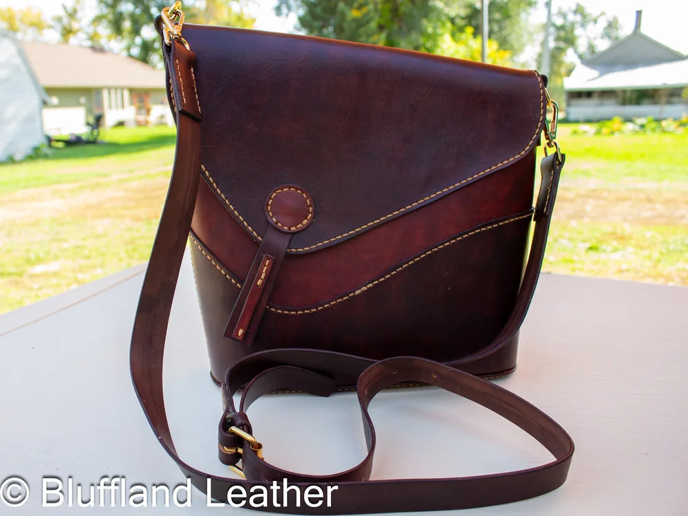 Handmade Leather Hazel Bag Dark Brown, Leather Handbag, Hand Stitched, Gift for Her