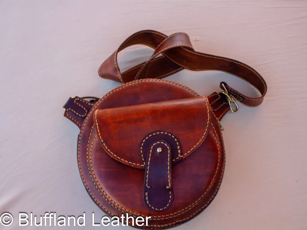 Handmade Leather Lil Festival Bag Saddle Tan, Leather Purse Handbag, Hand Stitched, Gift for Her