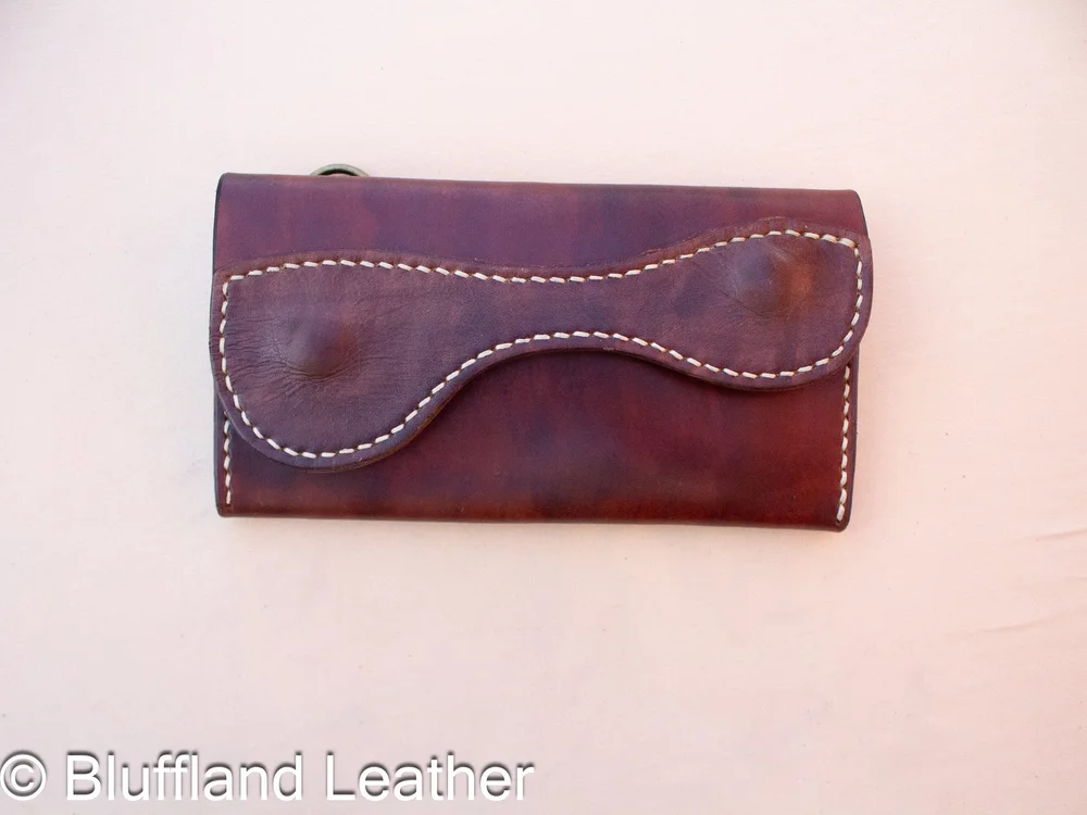 Handmade Leather Long Wallet Brown, Mens Biker Wallet, Hand Stitched, Groomsmen Gift for Him