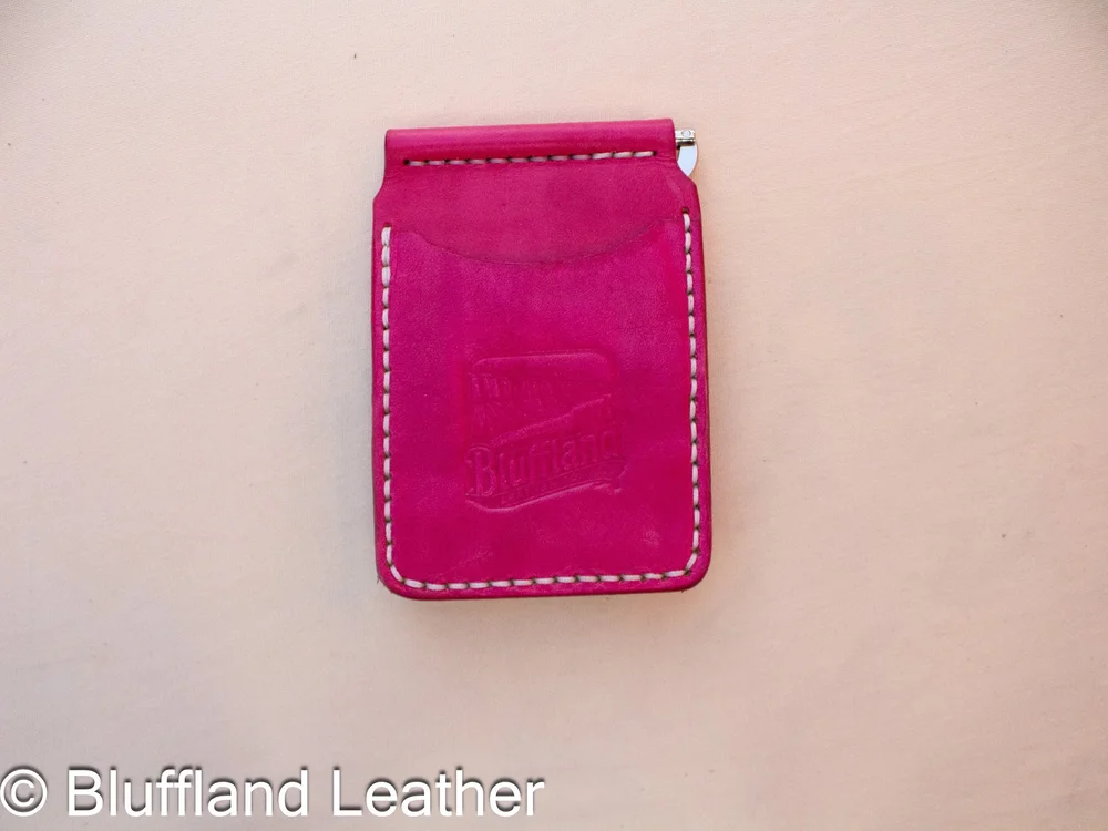 Handmade Leather Money Clip Rose, Minimalist Veg Tan Wallet, Hand Stitched Money Holder, Groomsmen Gift for Him