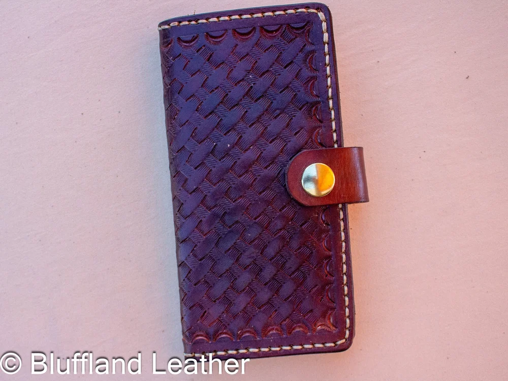 Handmade Leather Roper Wallet Dark Brown, Western Veg Tan Wallet, Hand Stitched, Groomsmen Gift for Him