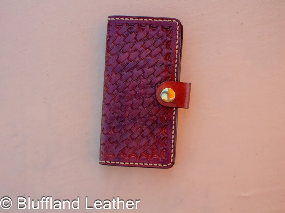 Handmade Leather Roper Wallet Light Brown, Western Veg Tan Wallet, Hand Stitched, Gift for Him