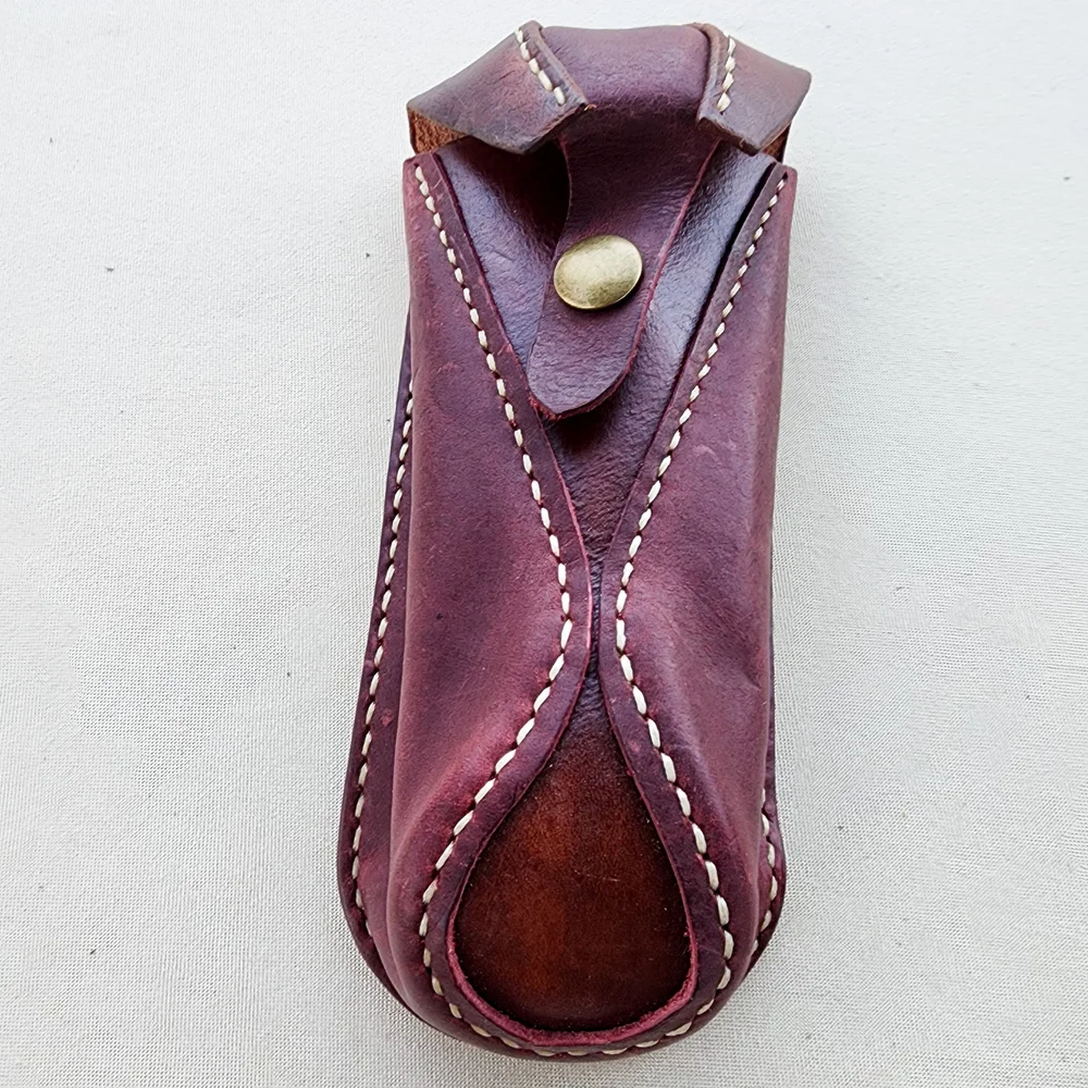 Handmade Leather Pouch Dark Brown, Universal Utility Pouch, Hand Stitched, Gift for Him