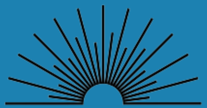 Sunrise with rays extending outward over the horizon.