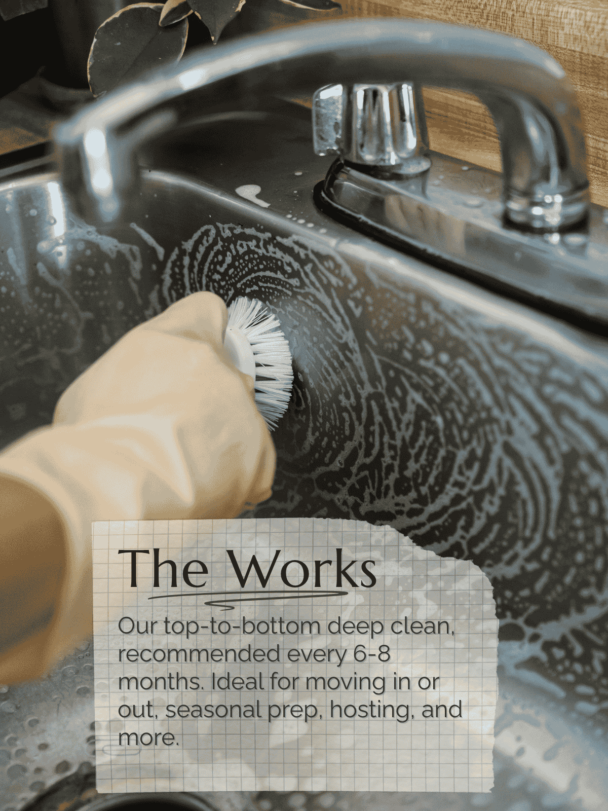 The Works deep cleaning package for coastal North Carolina homes.