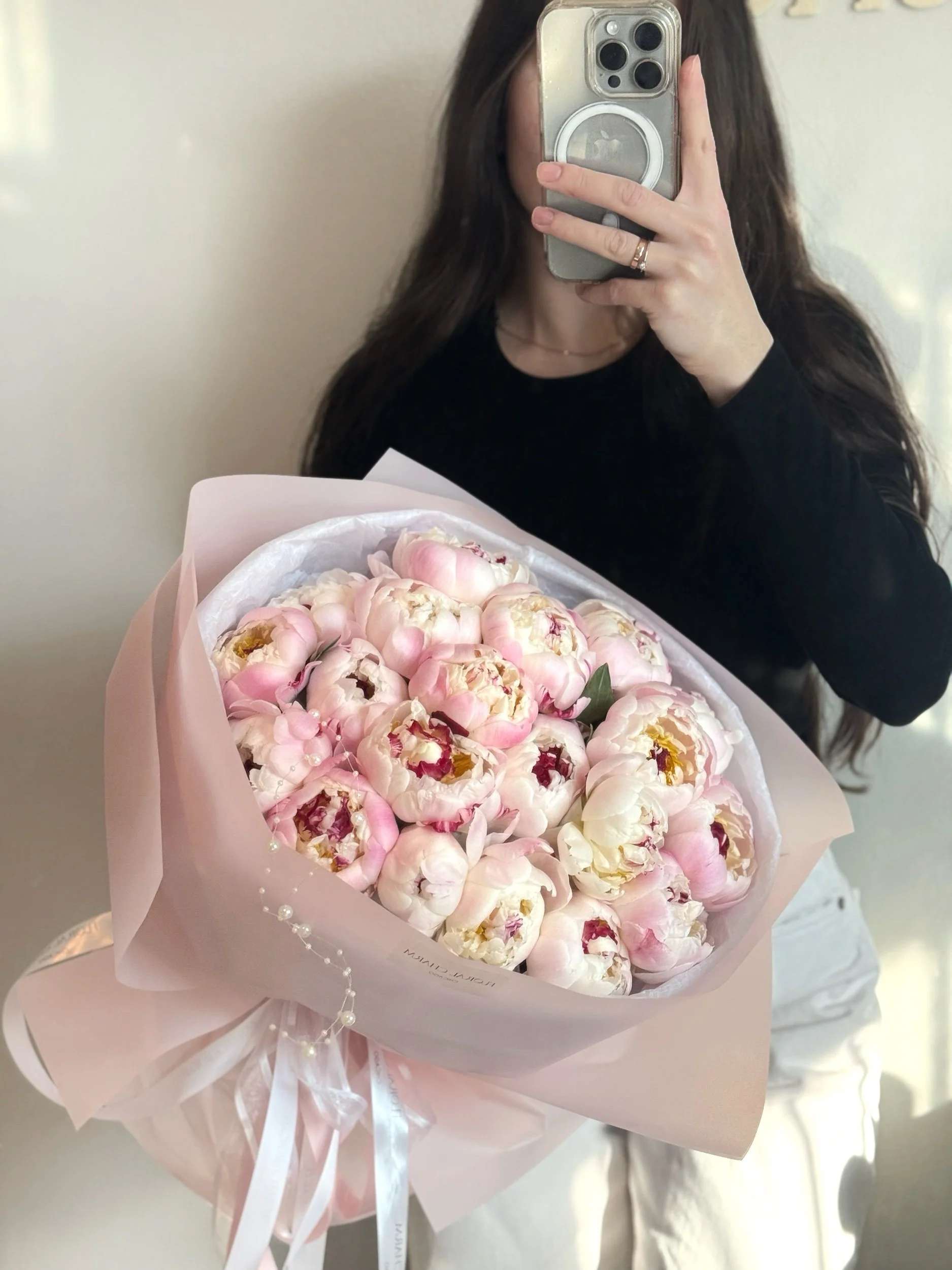 Light pink peony bouquet