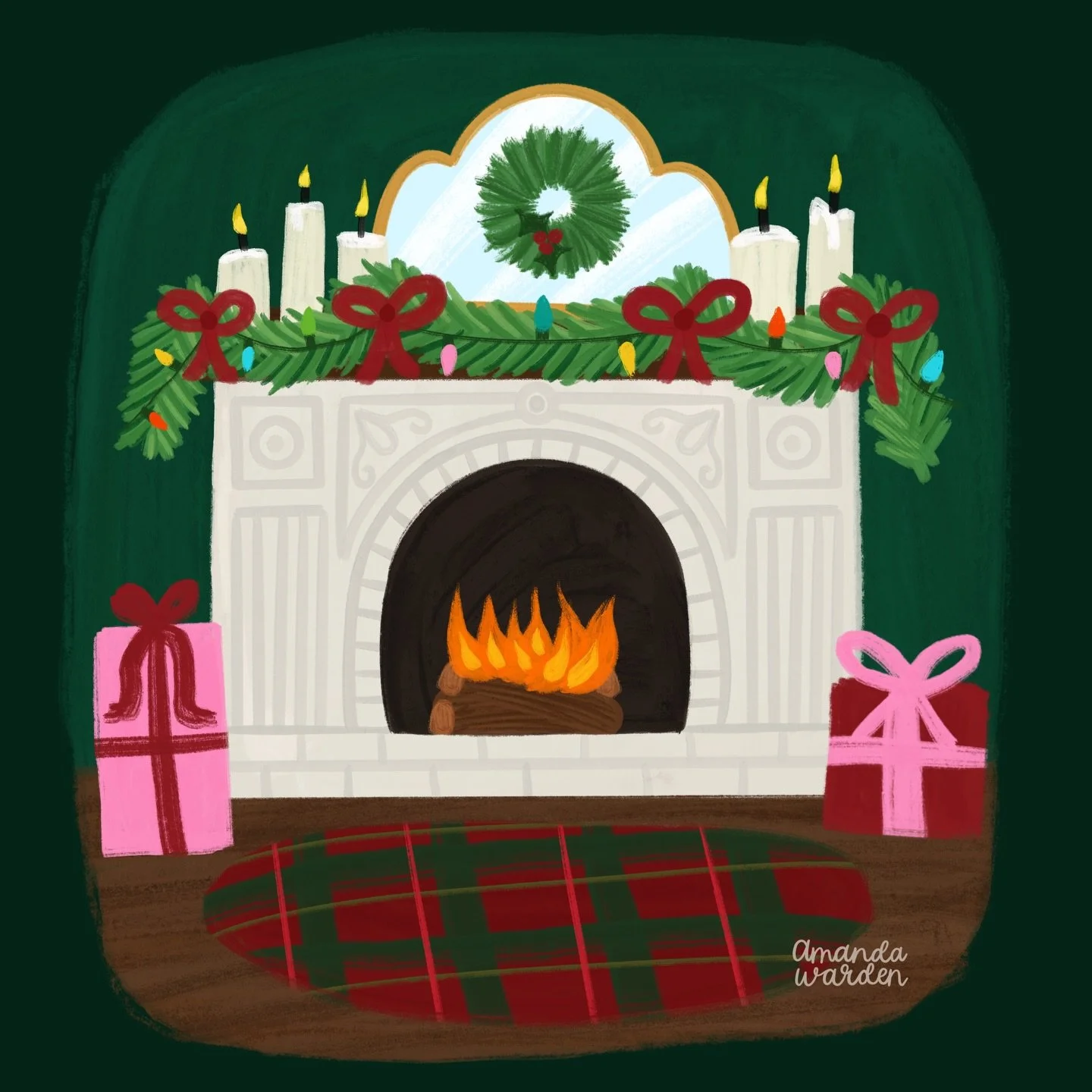 I loved the tutorial today from @lisabardot + @bardotbrush per usual ☺️

Today was all about a cozy fireplace scene and here is my end result! 

#bbfireplace #procreatetutorial #artistsoﬁnstagram