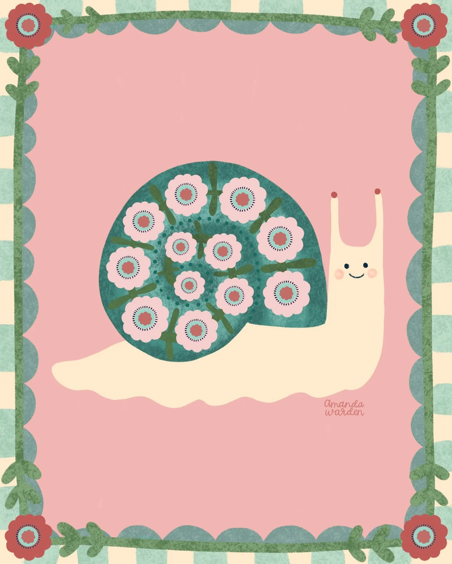 Did I snail it? 🐌🌸

Which version is your favorite?

#mae2026 #makingarteveryday prompt: Snail 
#digitalart #artlicensing #springillustration