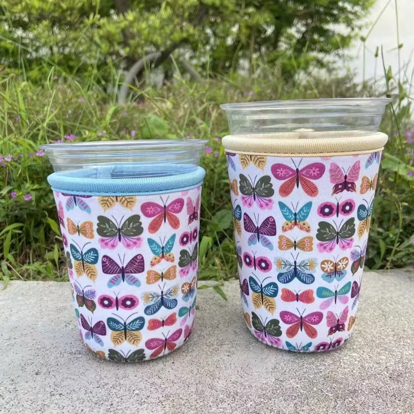Folk Butterfly Iced Drink Cup Sleeve