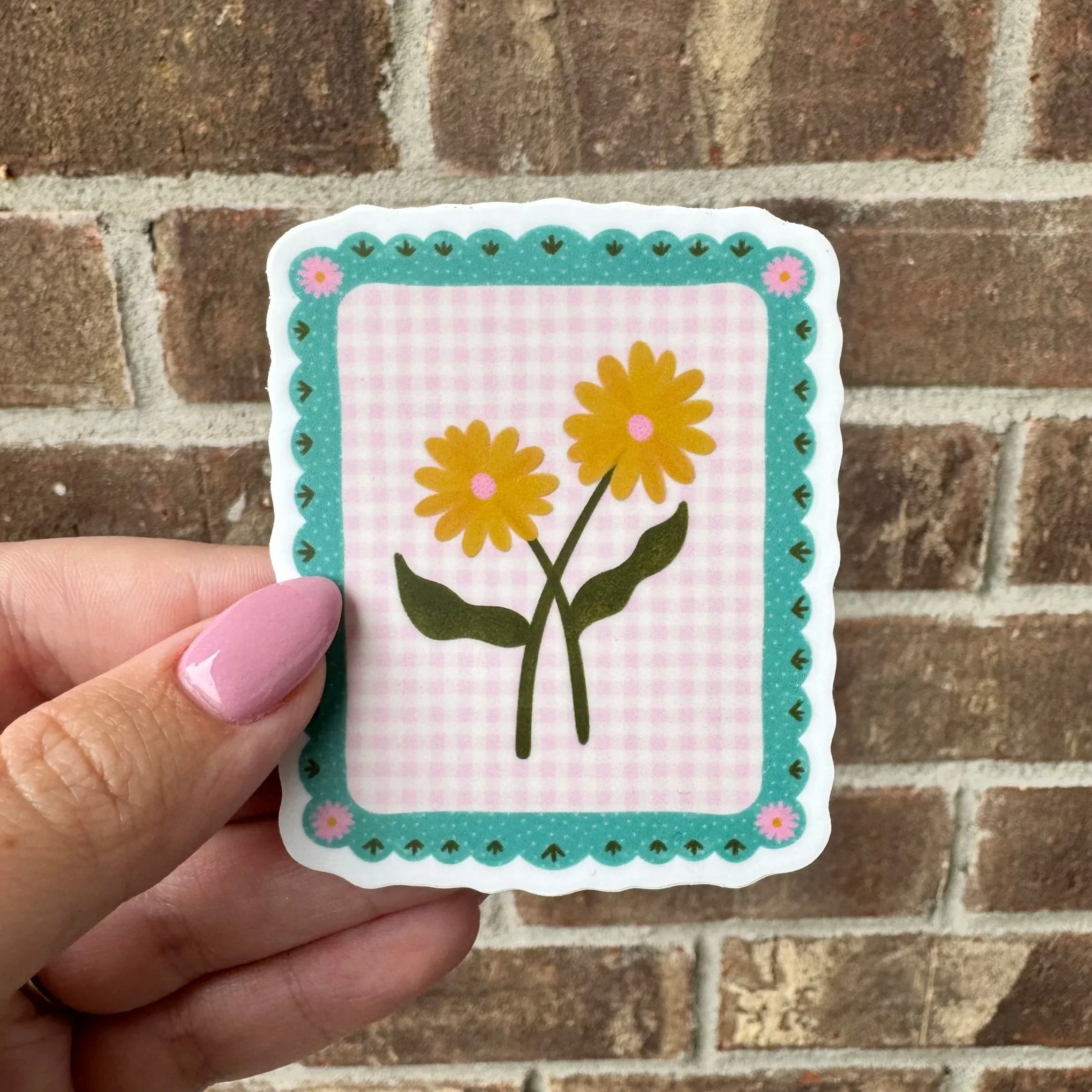 Folk Art Floral Frames No. 2 Sticker