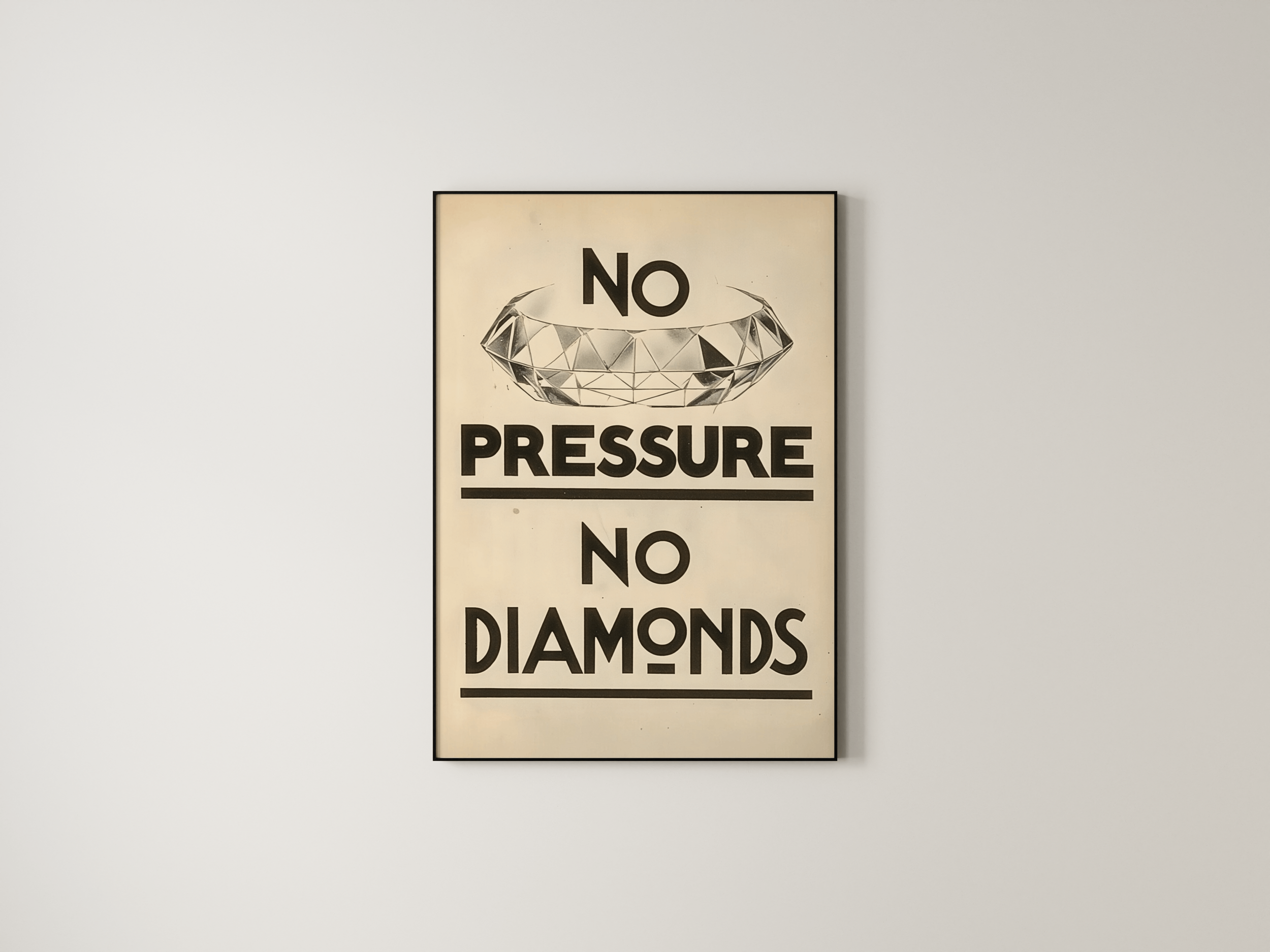 No Pressure no Diamonds.