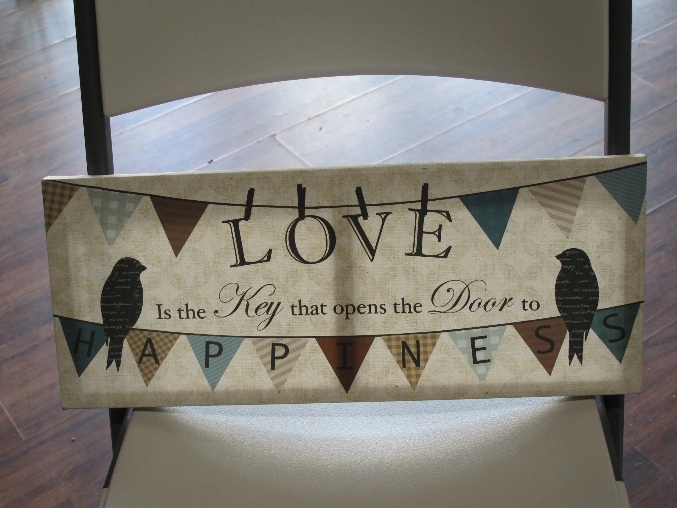 (S09) "Love is the Key" Canvas Sign