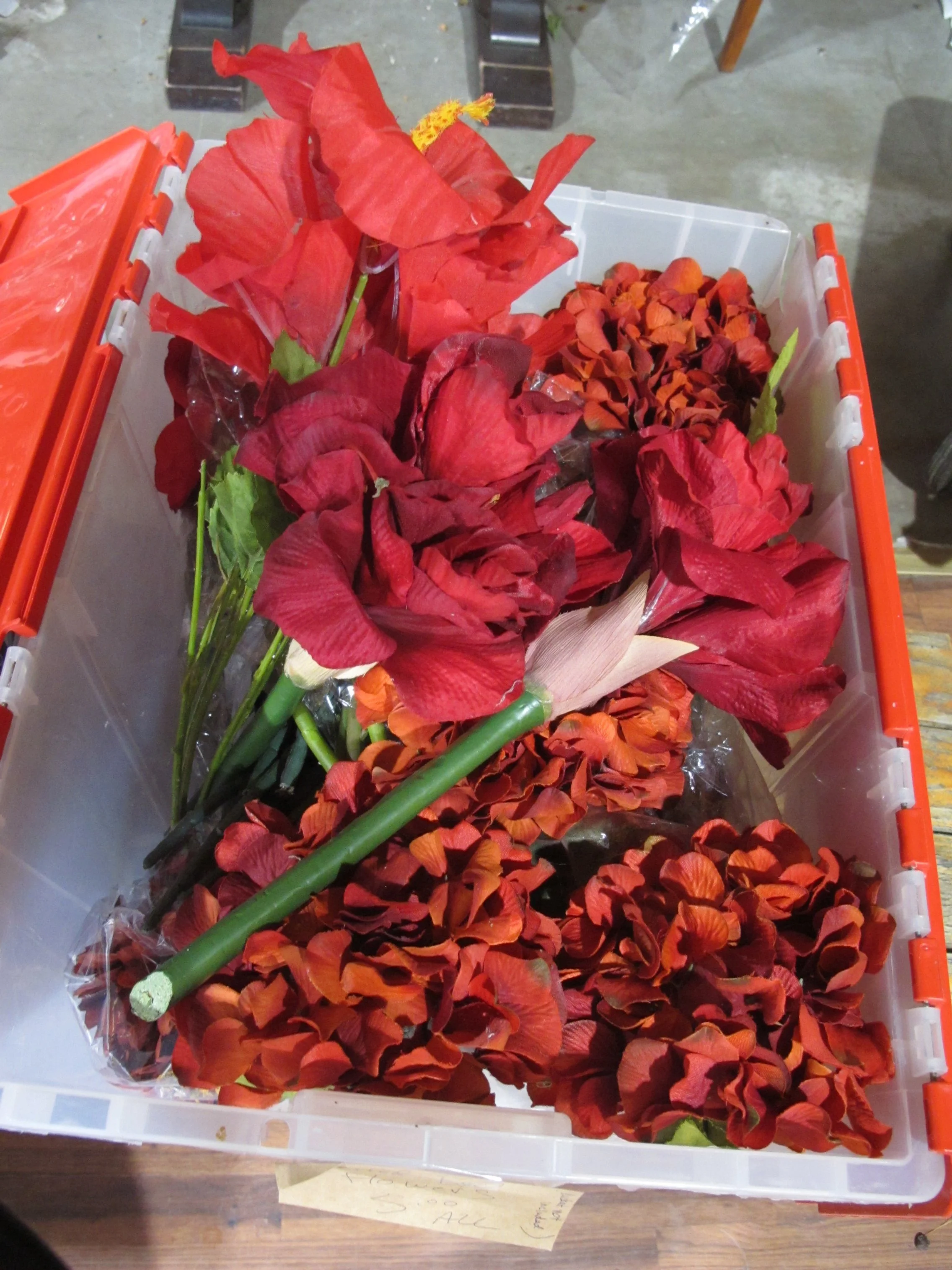 (FG06)  Assortment of Red Flowers