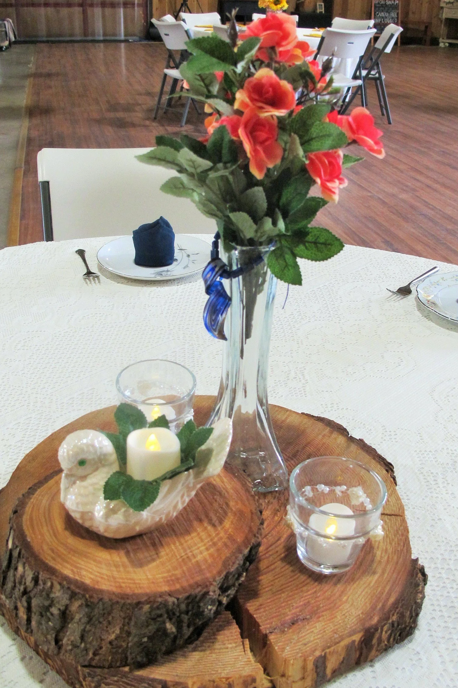 (D40)  Clear Glass Fluted Bud Vases (11 pc)