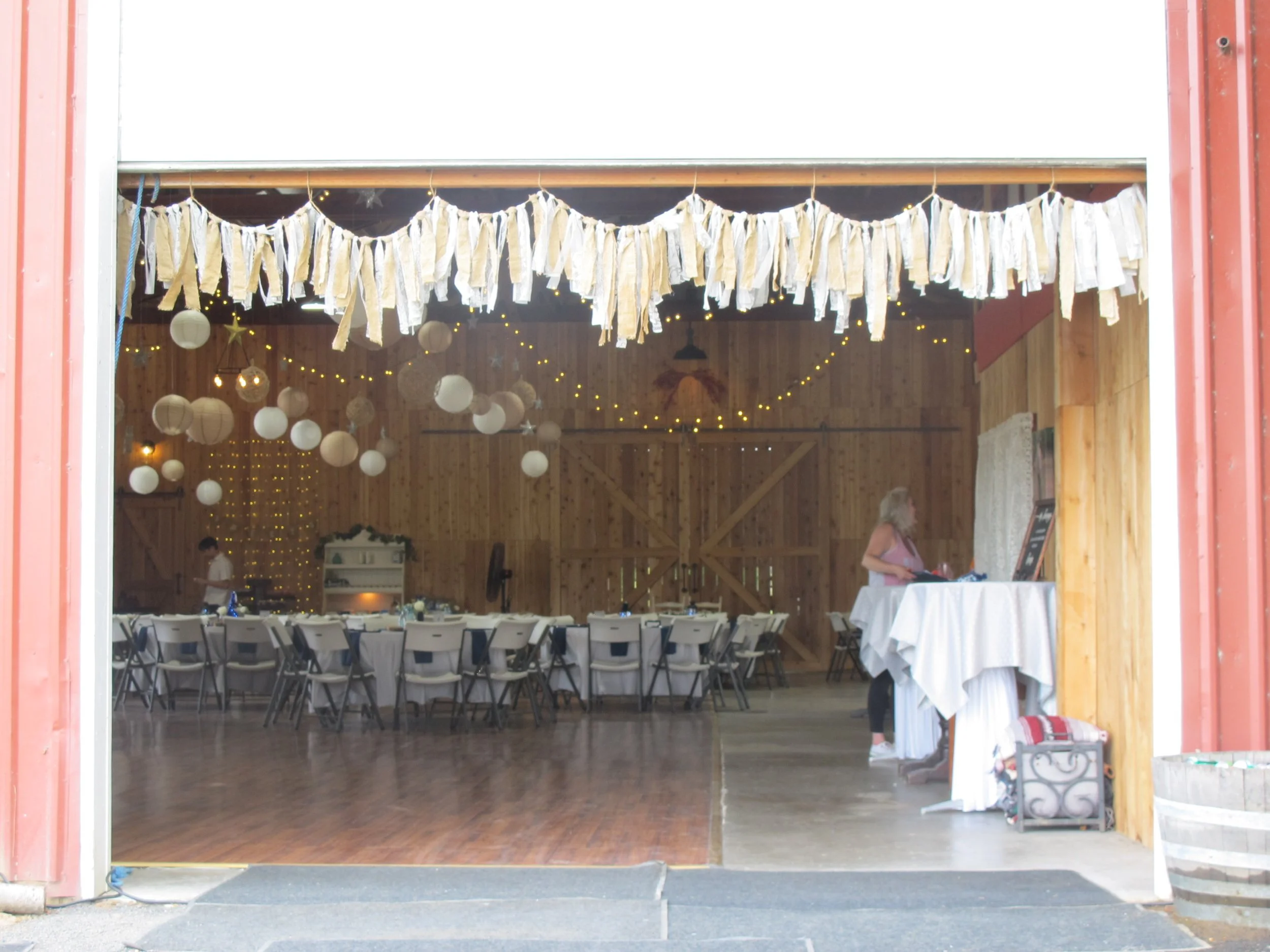 (L42) Burlap & Lace Bunting, 14" feet