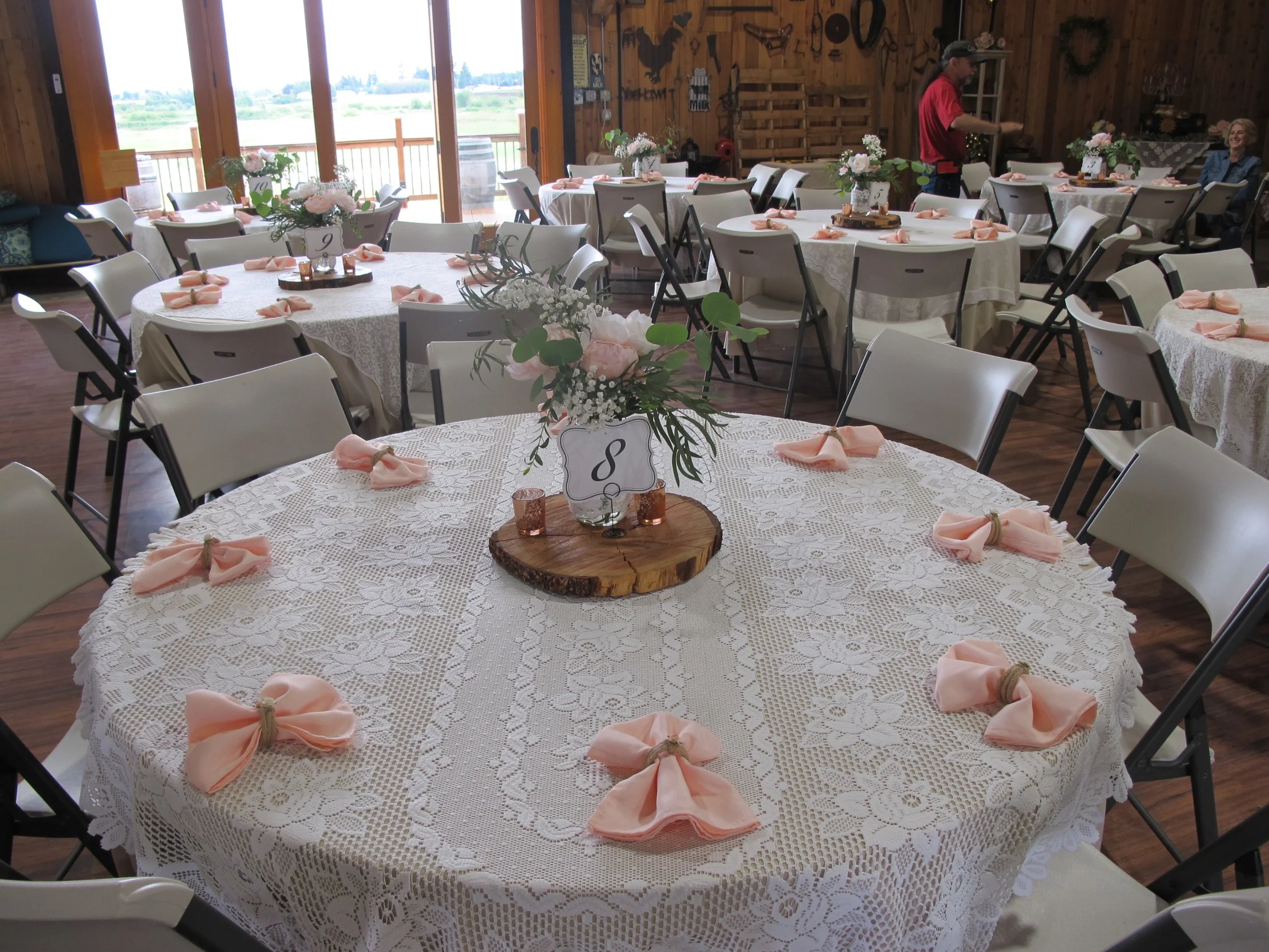 (L25) Blush Pink Napkins (12 dozen)