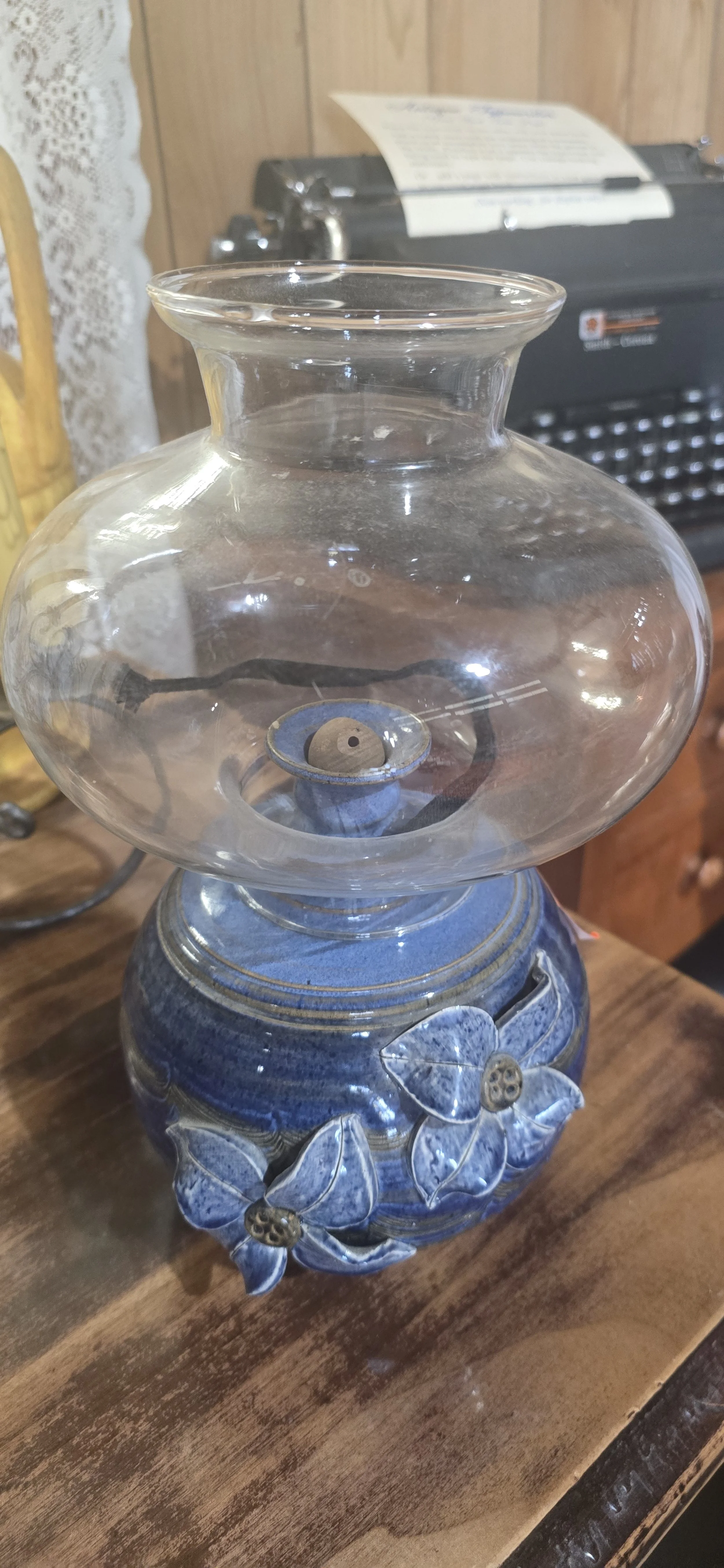 V Blue ceramic lantern.jpg