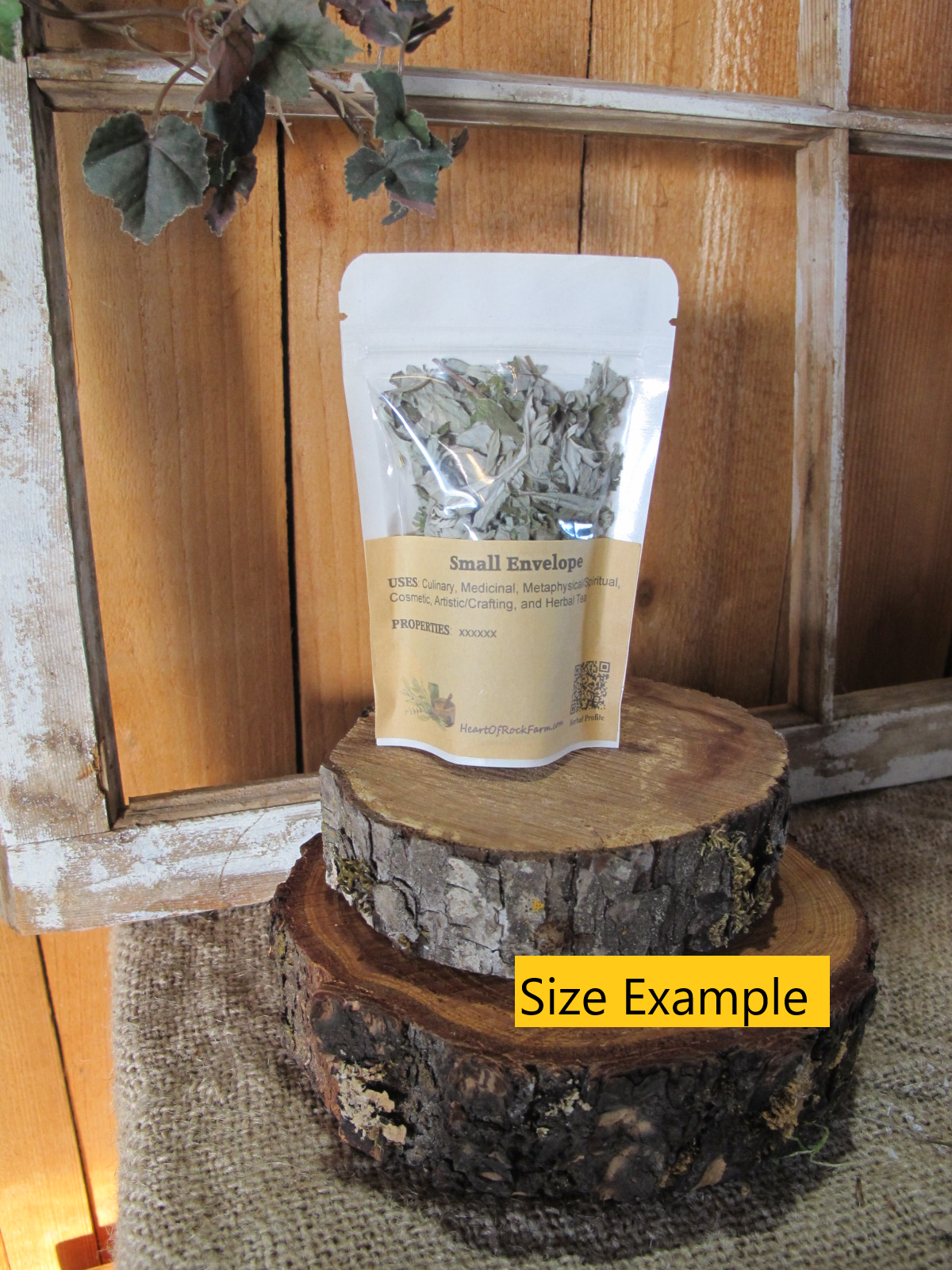Small Envelope Example Heart of Rock Farm Herbs (Copy)
