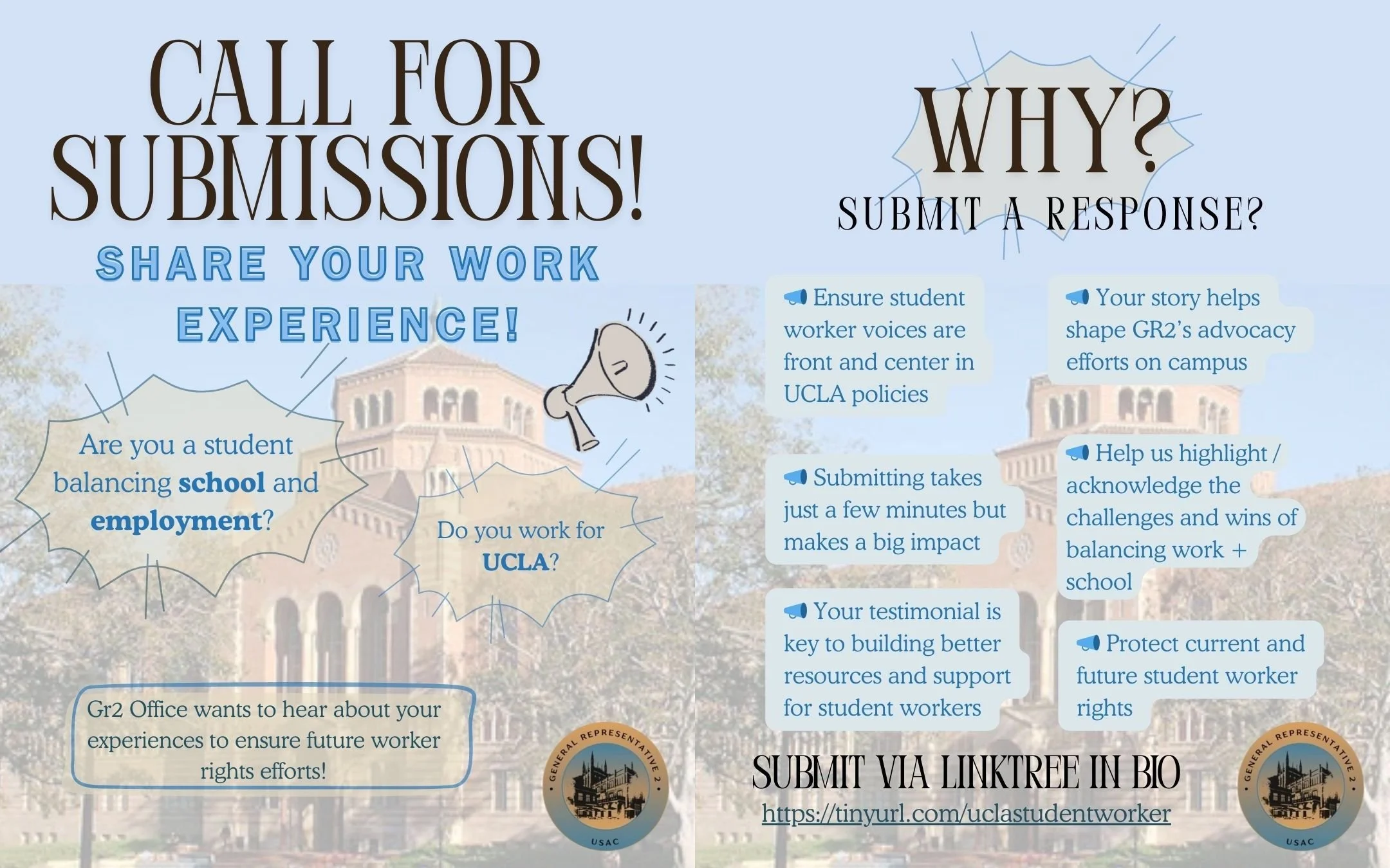 UCLA Undergraduate Students Association Council, Gen Rep 2 | Instragram Post | Canva