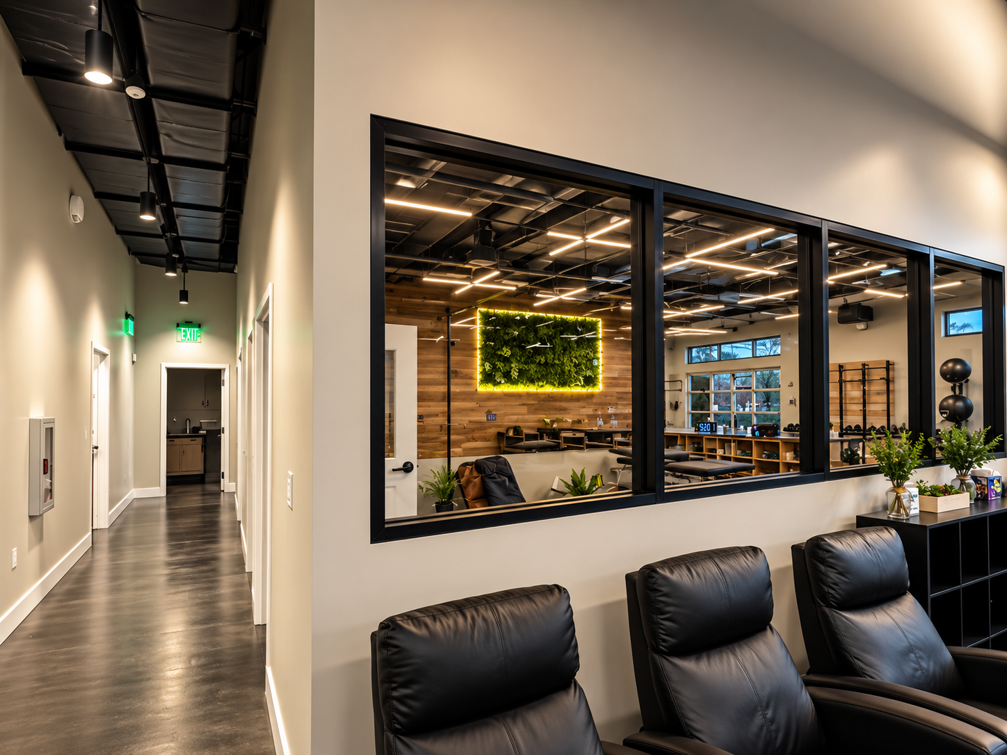 Modern Wellness Clinic with Neon Moss Wall.png