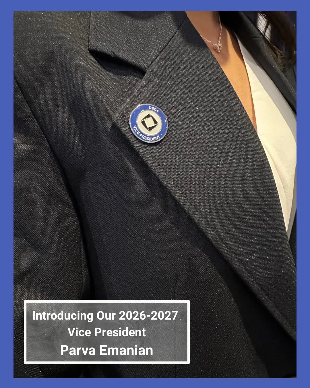Meet our candidate for Vice President:🔹Parva Emanian🔹 
#deca #emhs