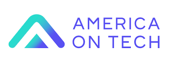 Logo of America on Tech featuring a stylized 'A' and the text 'America on Tech'.