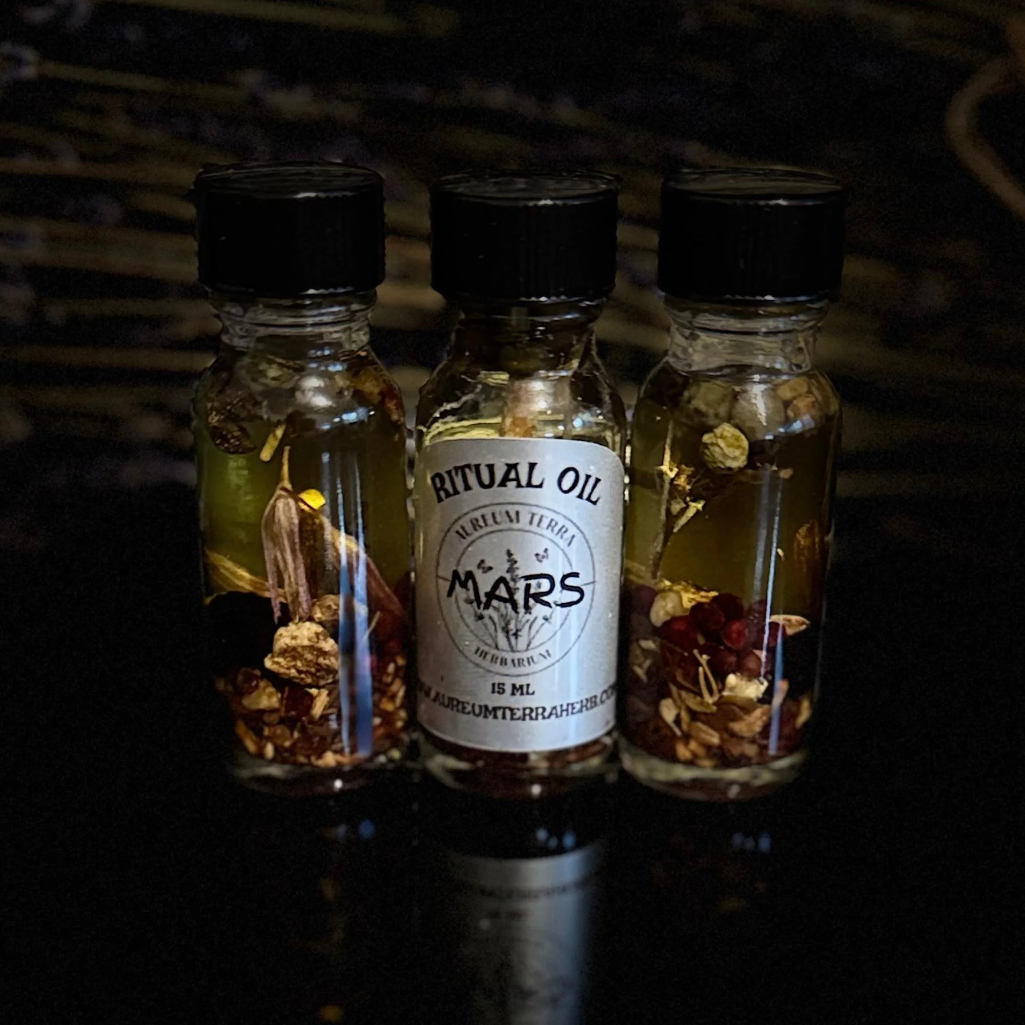 Mars Ritual Intention Herbarium Oil with botanicals for courage, ambition, and assertive action