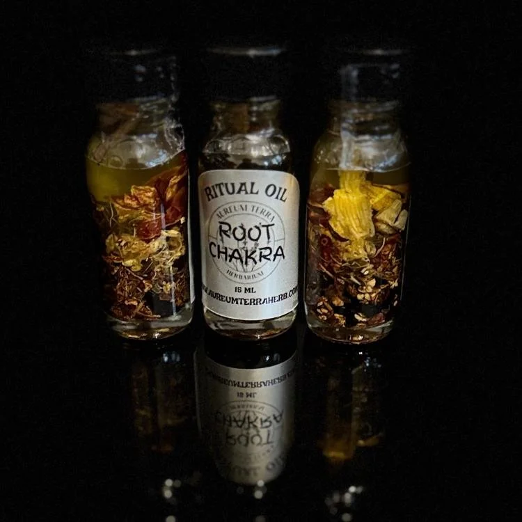 Root Chakra Ritual Intention Oil | Grounding, Stability & Foundational Strength