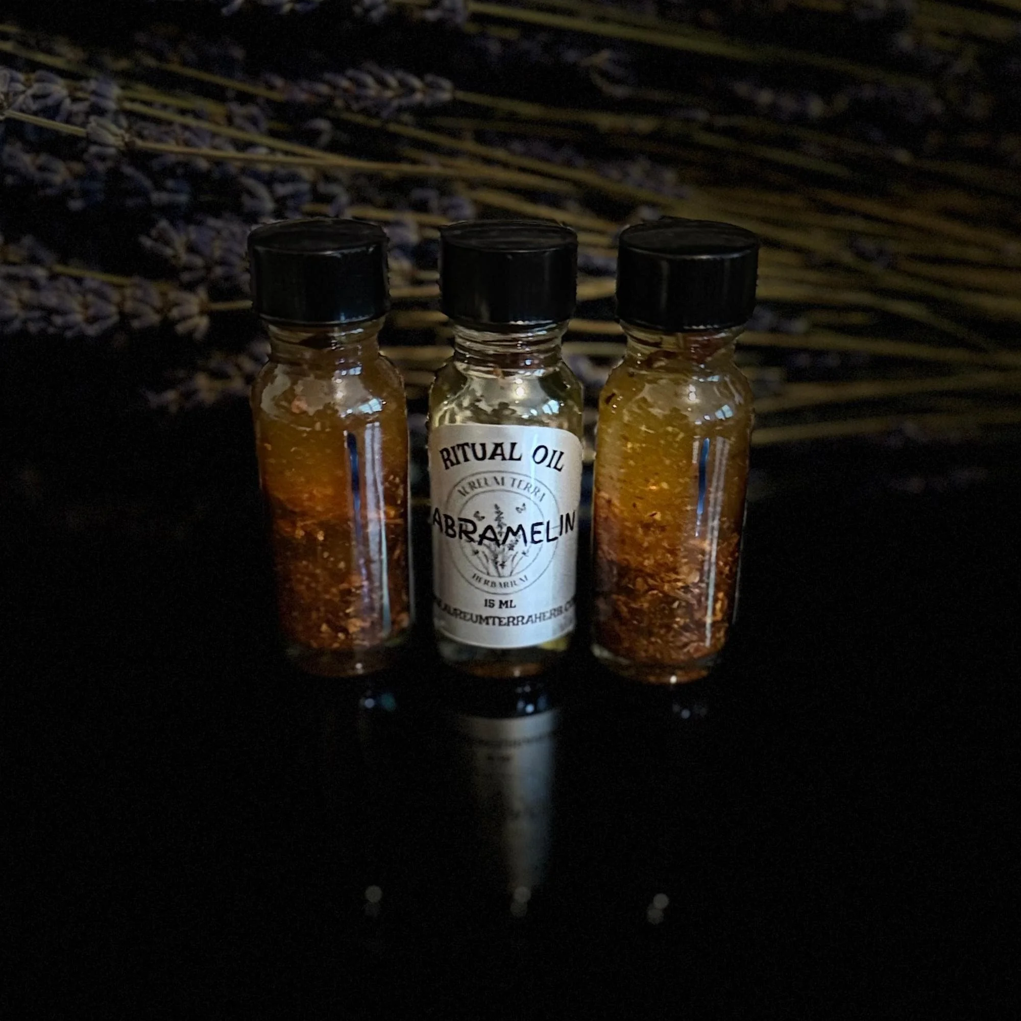 Bottle of Abramelin Ritual Intention Oil by Aureum Terra Herbarium inspired by traditional ceremonial magic