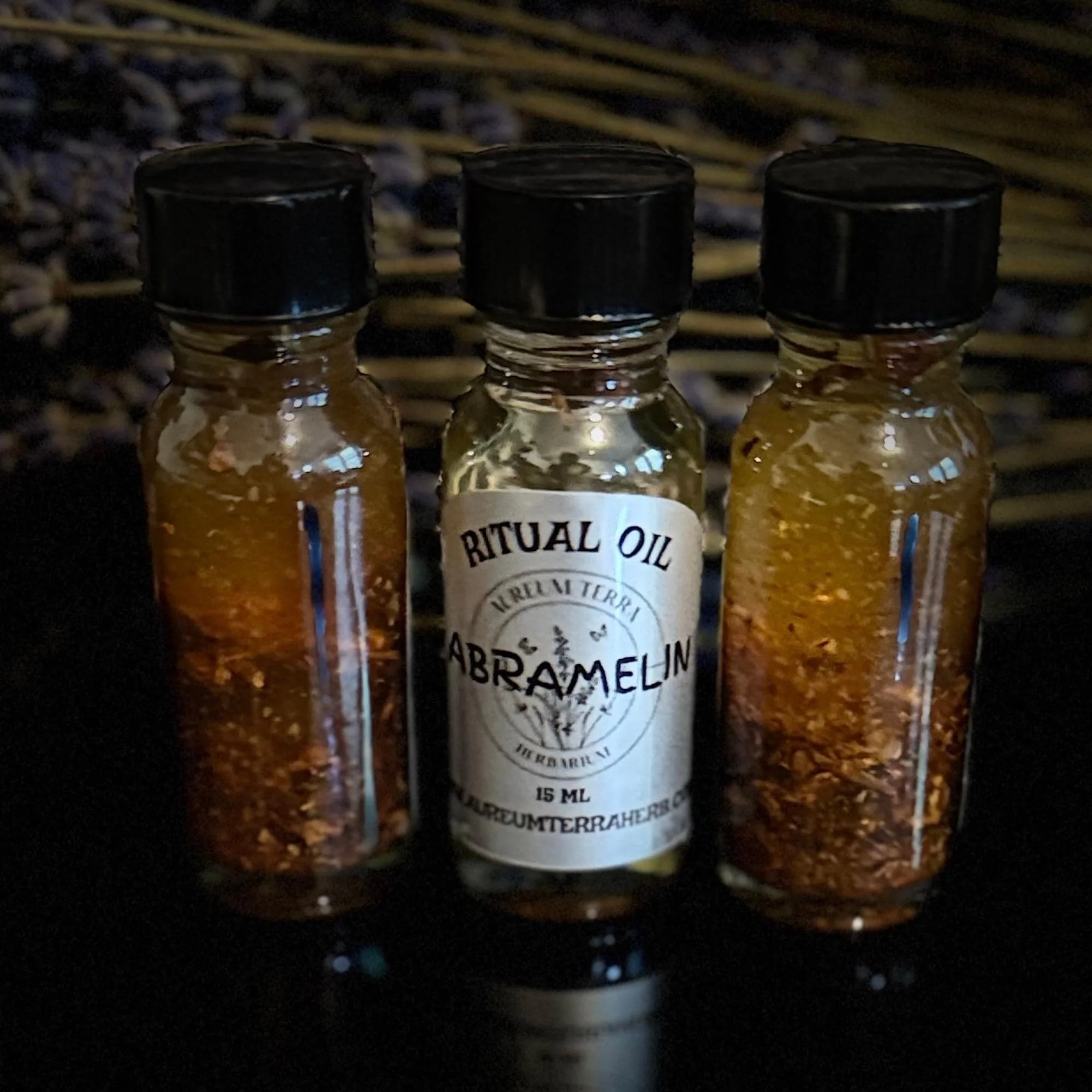 Bottle of Abramelin Ritual Intention Oil by Aureum Terra Herbarium inspired by traditional ceremonial magic