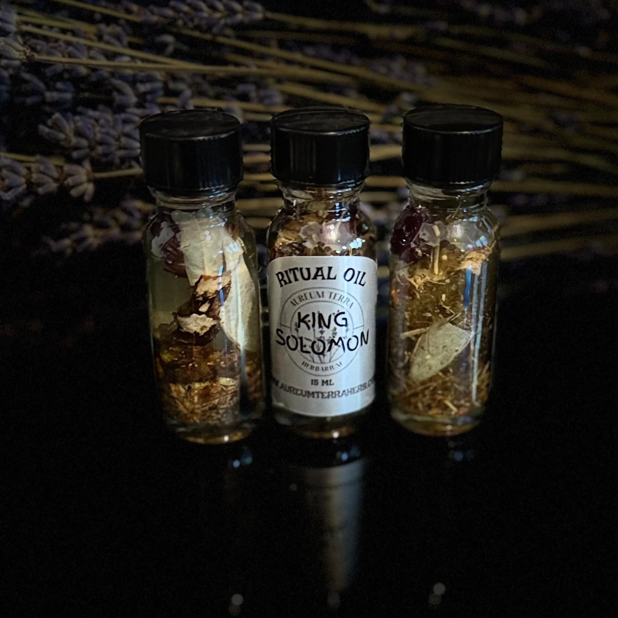 King Solomon Ritual Intention Oil crafted for wisdom, authority, and spiritual mastery