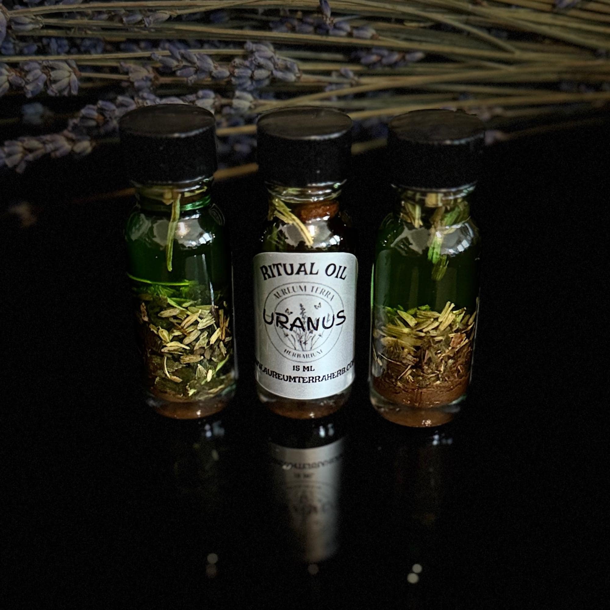 Uranus Ritual Intention Herbarium Oil with botanicals for insight, innovation, and spiritual awakening