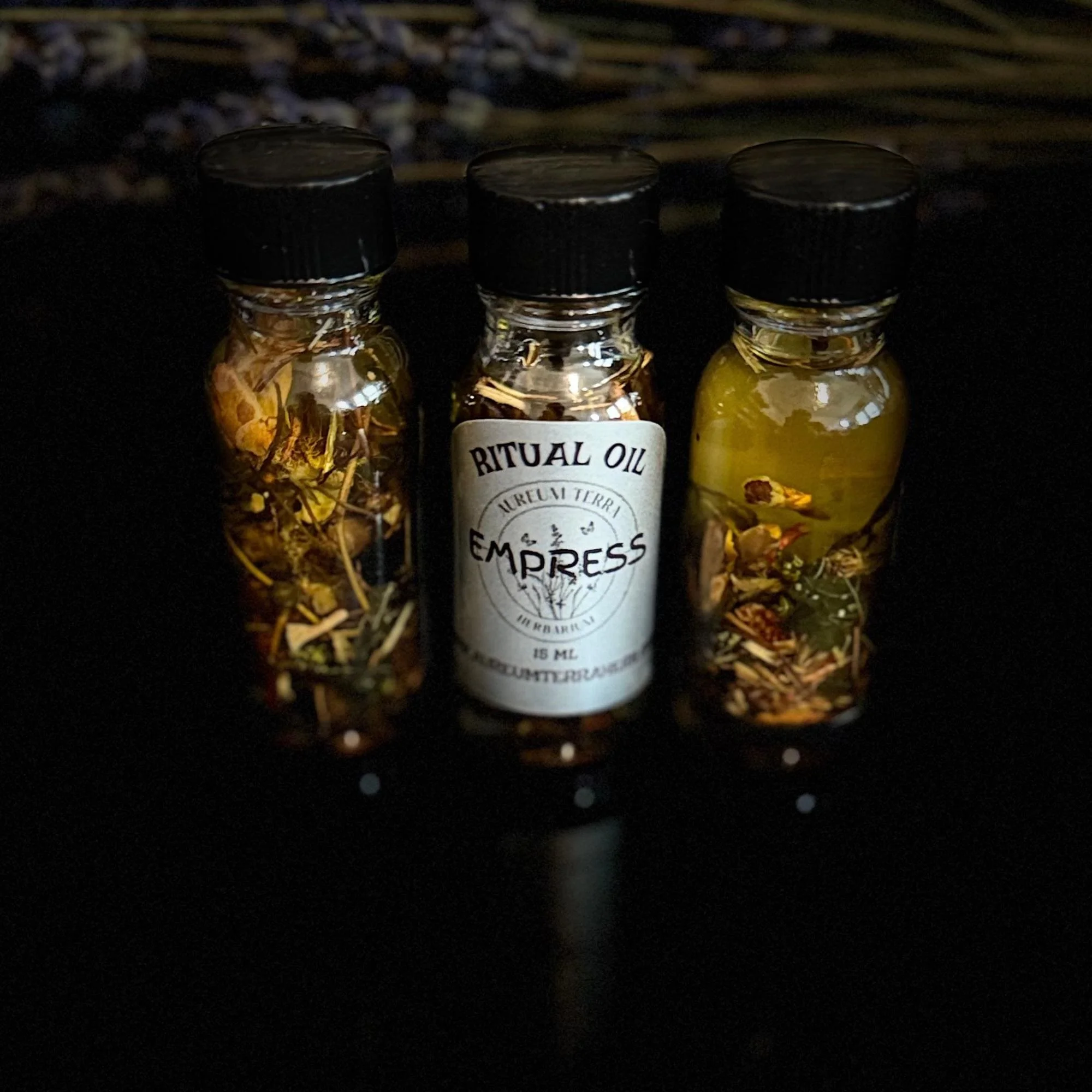 Empress Ritual Intention Herbarium Oil with botanicals for abundance, beauty, and nurturing energy