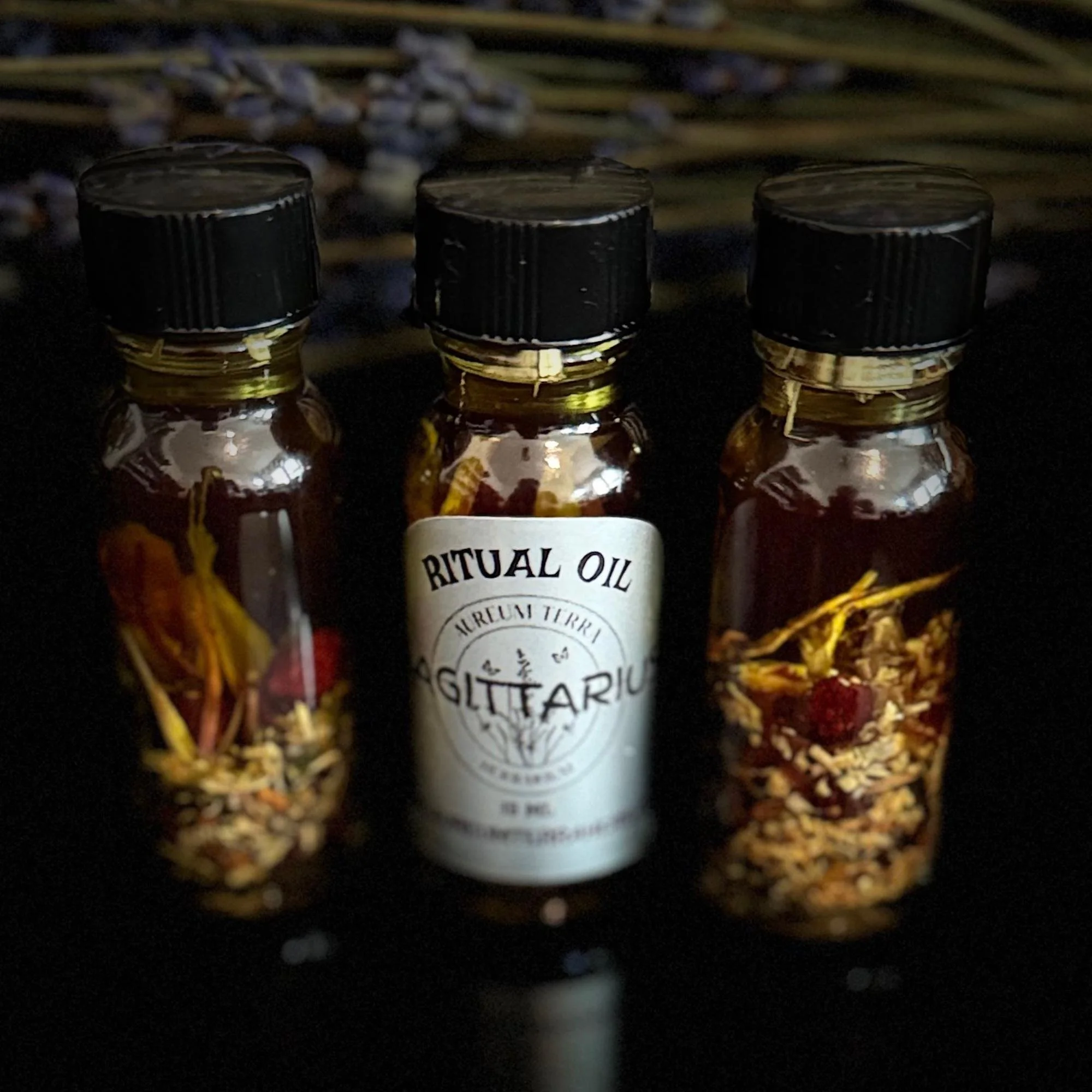 Sagittarius Ritual Intention Herbarium Oil with botanicals for growth, wisdom, and adventure