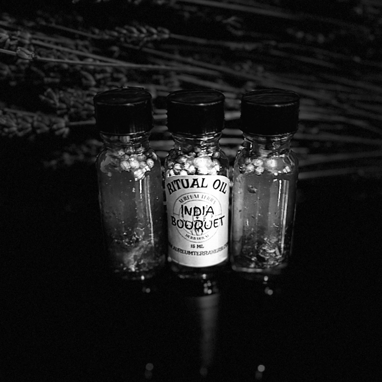 India Bouquet Ritual Intention Oil crafted for passion, romance, and lasting fidelity