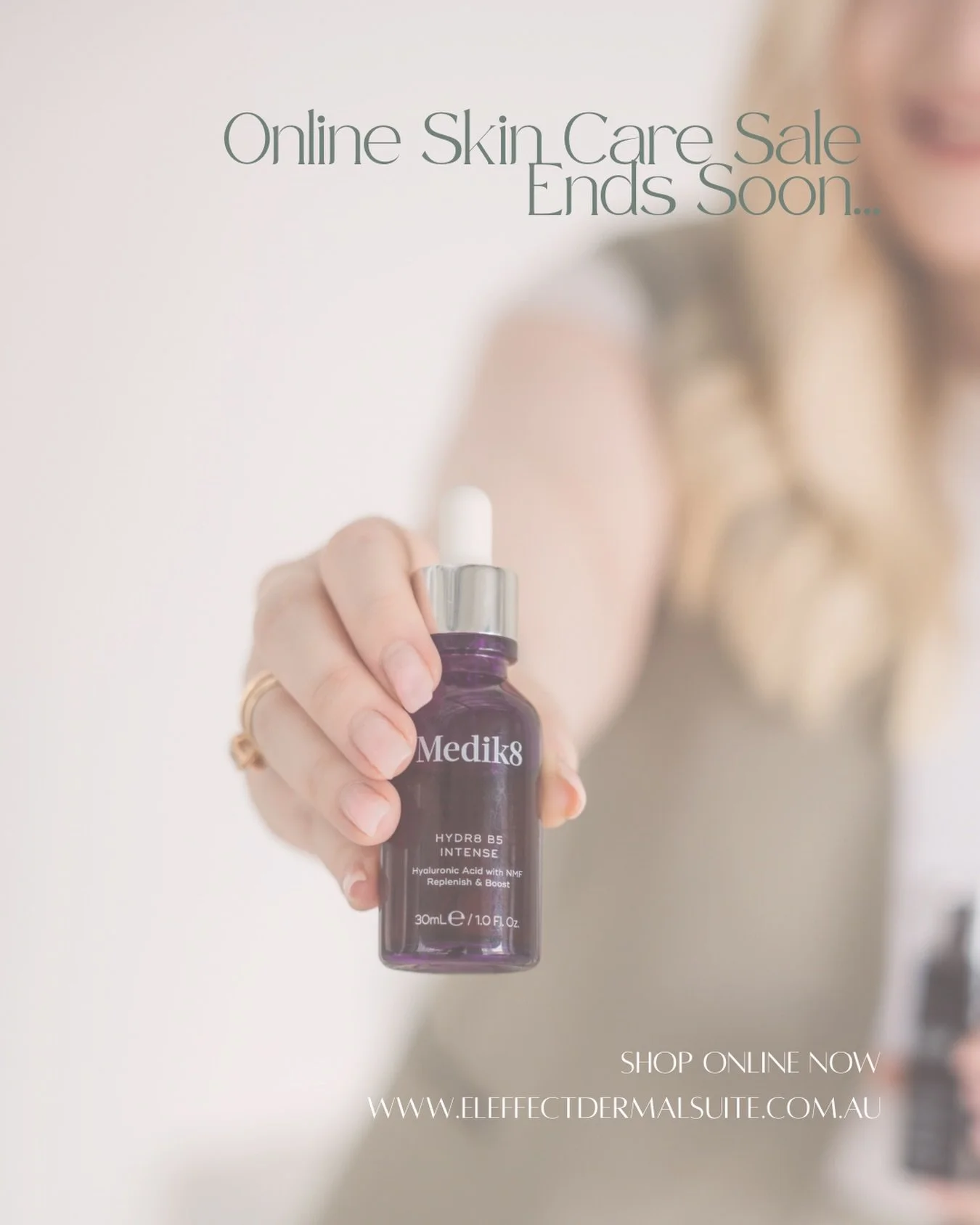 Looking to top up your skin care favourites? 

Visit www.eleffectdermalsuite.com.au/store before the online sale ends to access exclusive discounts. 

Some of your Medik8, MEDER &amp; Genabelle favourites are reduced for a limited time only 💗

In st