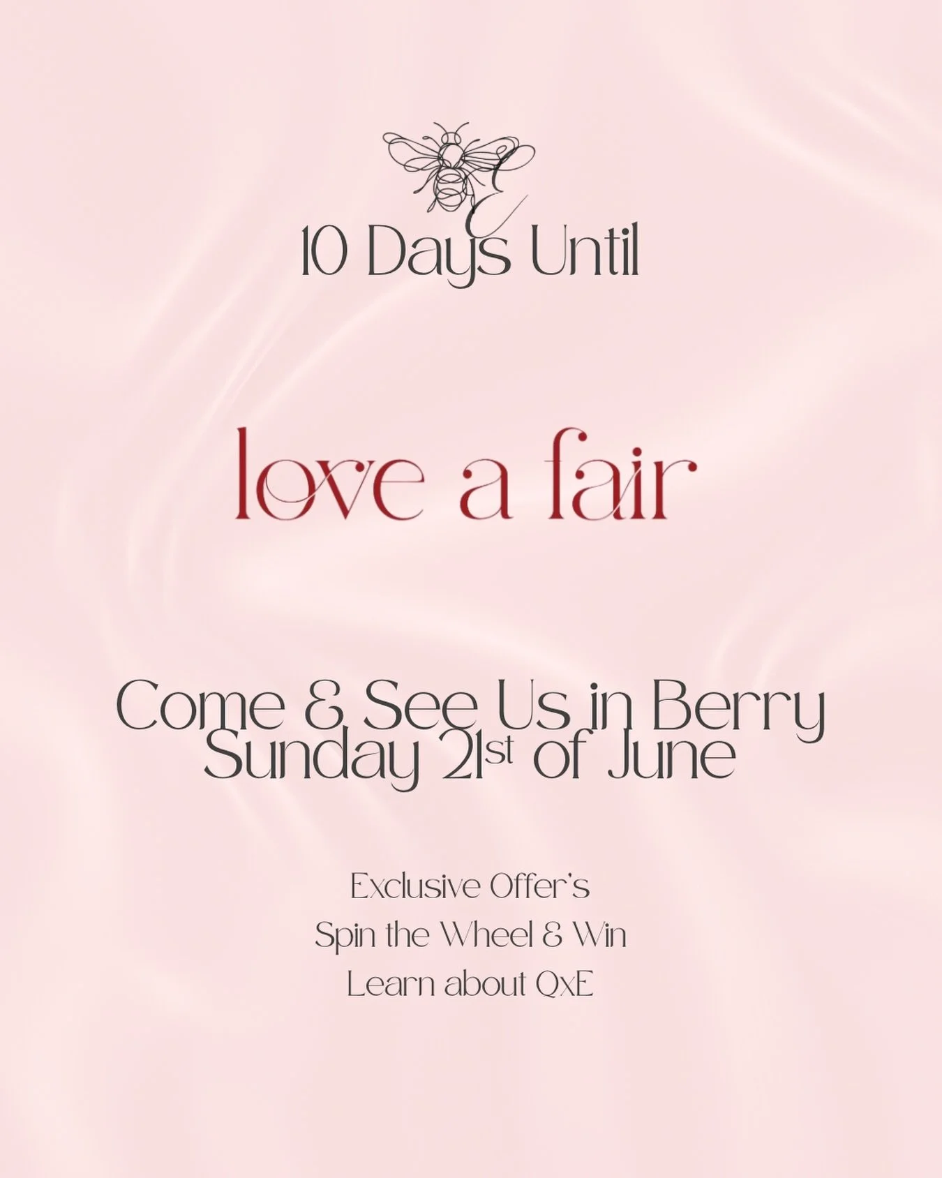The count down is officially on for Love A Fair Berry 💗

10 days to go!

We are exciting to be exhibiting this year at Love A Fair on the 21st of June at the Berry Showgrounds. Don&rsquo;t forget to get your tickets for the day, we can&rsquo;t wait 