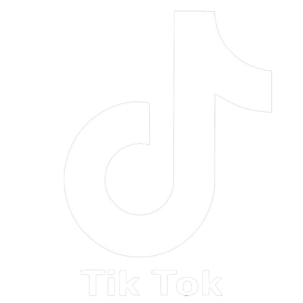 Black background with large white TikTok logo and the text 'Tik Tok' below it.