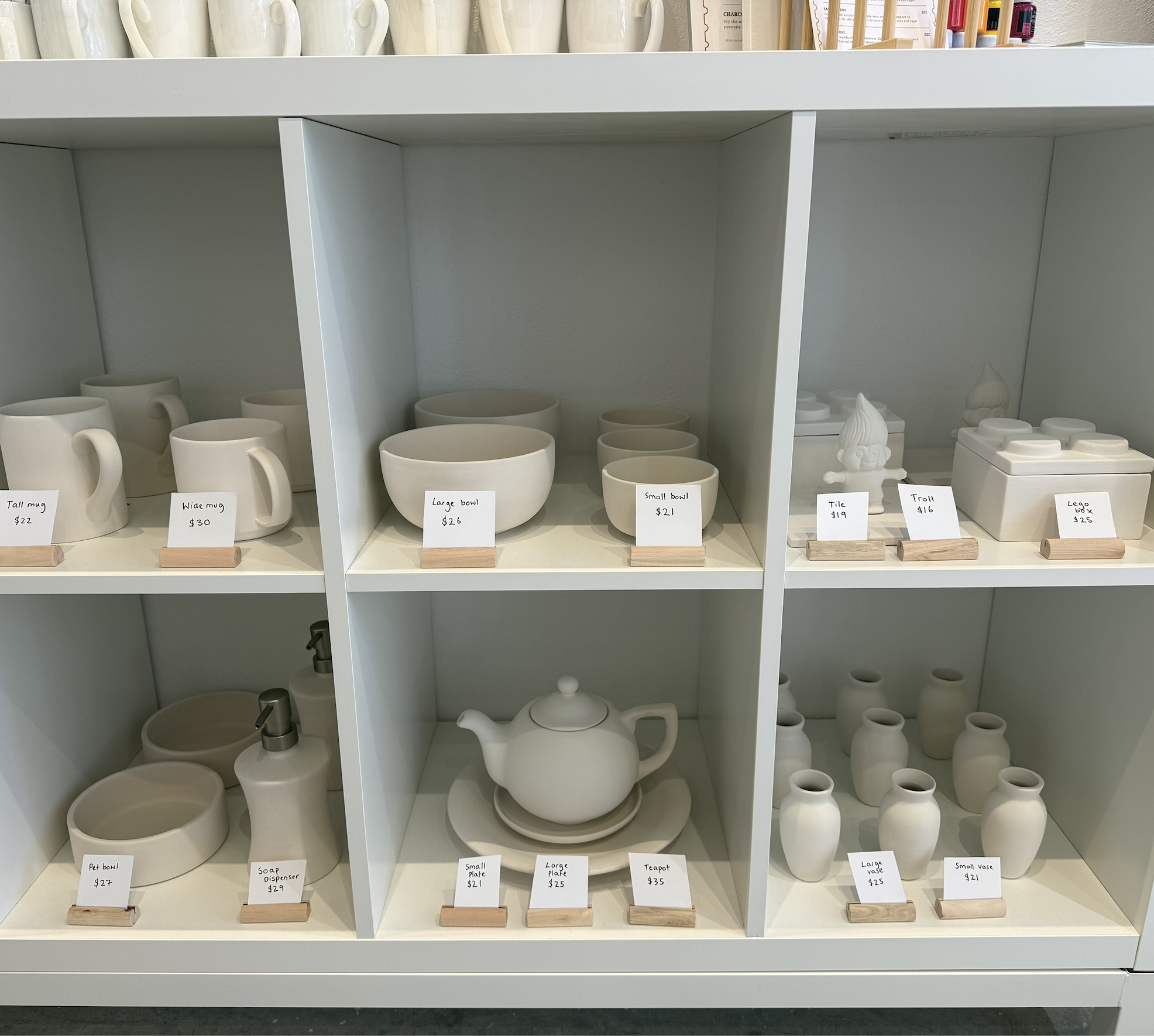 Paint a Pot ceramics