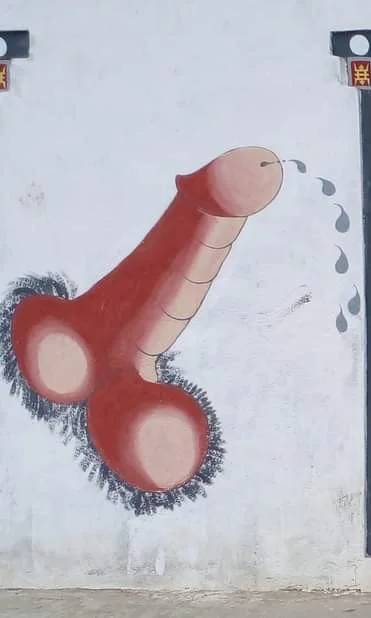 Phallus images are often painted on the walls of houses as a symbol of protection to ward off evil spirits and to keep away all negativities that may come into the house.