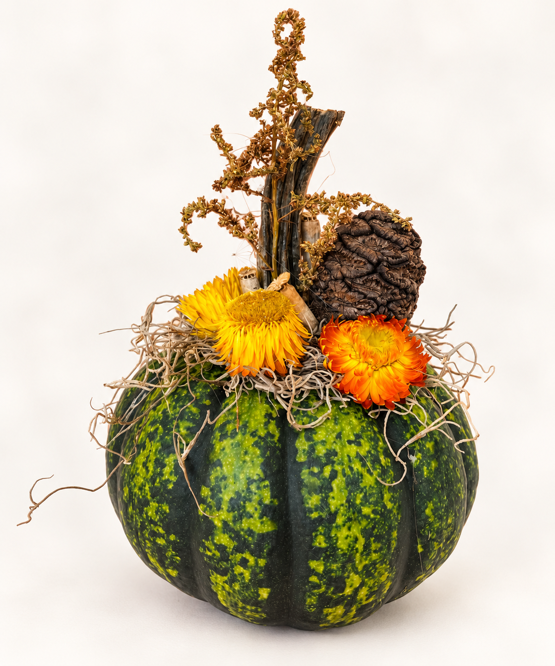 Autumn Gourd with Dried Flowers.png