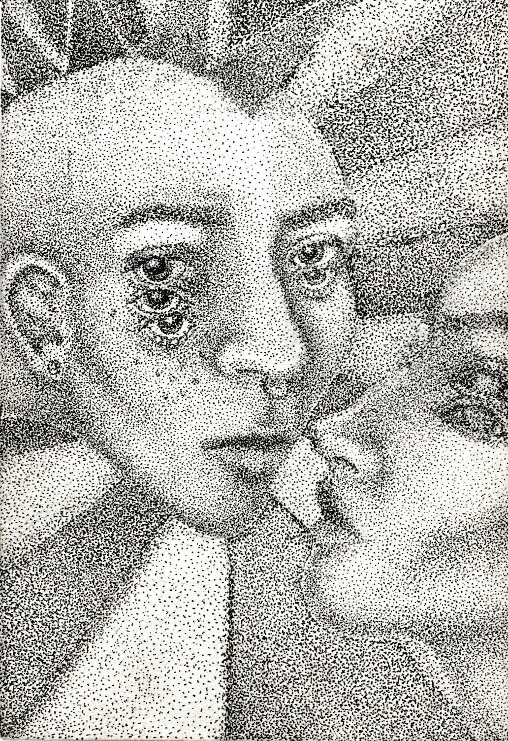 SOLD! 3.5 x 5 inch "Space Siblings"